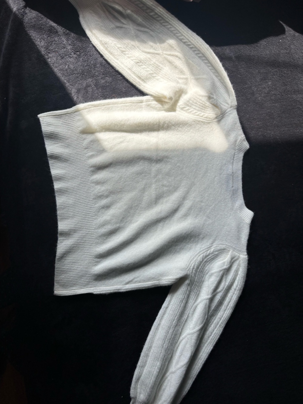 Cream Cable-Knit Sweater